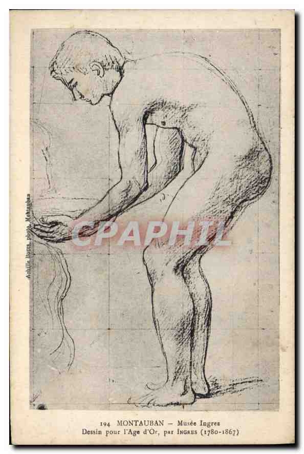 Dessin pour l'Age d'Or, par Ingres — Musée Ingres, Montauban — n°194