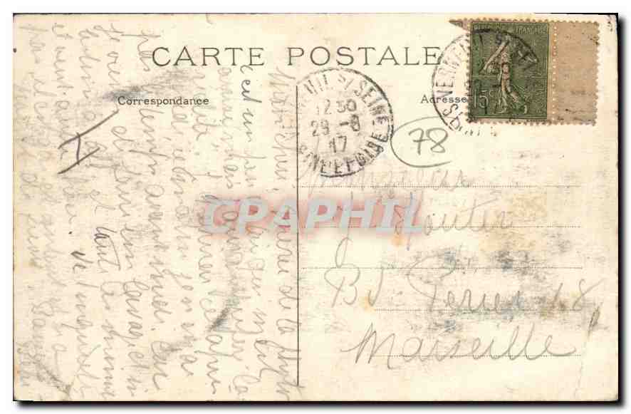 CPA Verneuil Les Serres du Chateau  — Rückseite