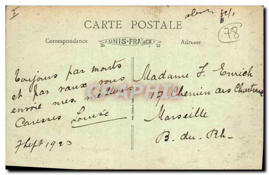 Vigny. Le Château, façade Est — Environ de Meulan — Édition J. Ahem & Meylan — Rückseite