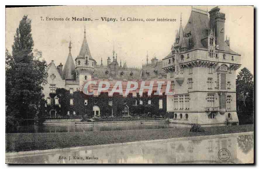 Vigny — Le Château, cour intérieure — Edit. J. Klein, Meulan, n°7