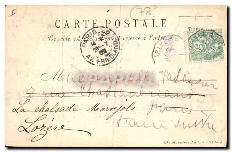 Étang de Saint-Cucufa près Garches — n°33 — Ch. Maridron Édit. à St-Cloud — Reverso