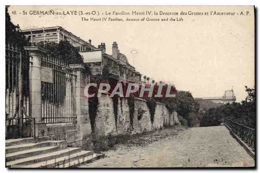 CPA Saint Germain en Laye Le Pavillin Henry IV Descente des Grottes 