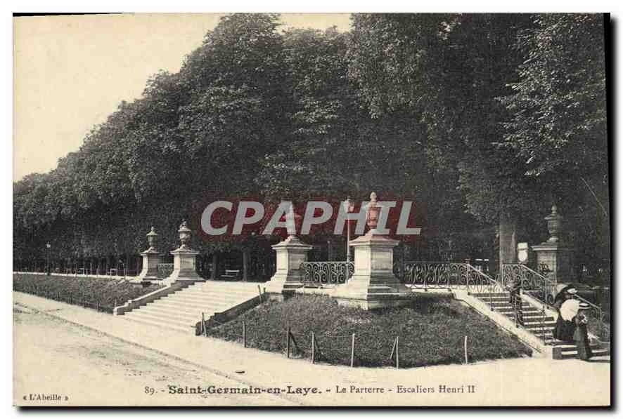 CPA Saint Germain en Laye La Parterre Escaliers Henri II 