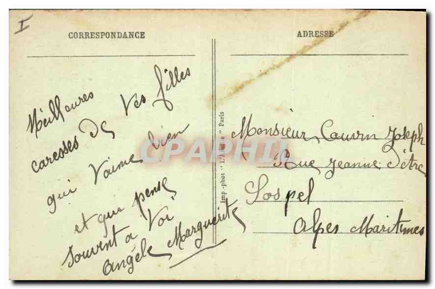 CPA Saint Germain en Laye Le Parterre  — Verso