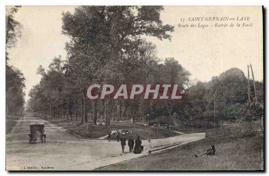 Saint-Germain-en-Laye - Route des Loges - Entrée de la Forêt — L. Abeille, Amièrères