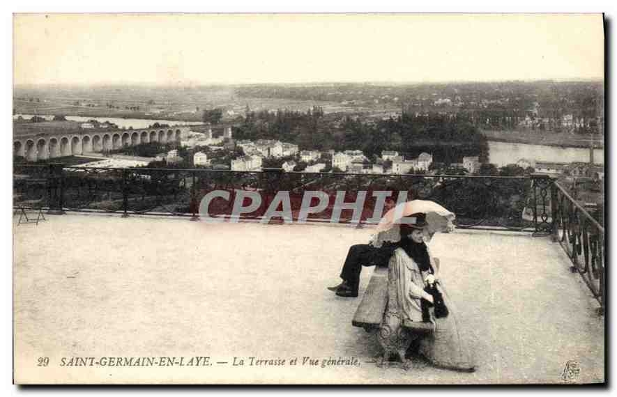 CPA Saint Germain en Laye La Terrasse et Vue generale 