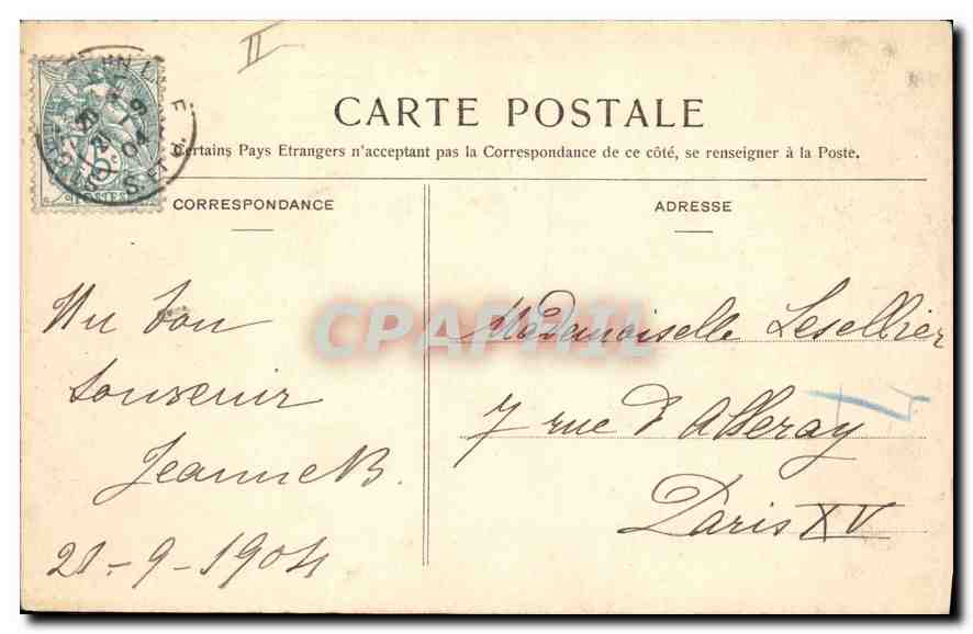 CPA Saint Germain en Laye Le Chateau  — Verso