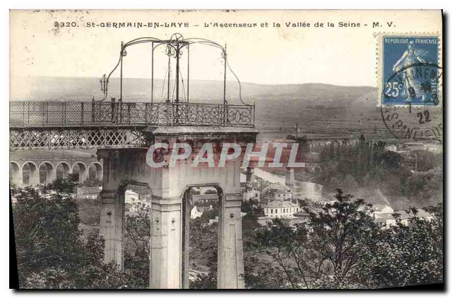 CPA Saint Germain en Laye L'Ascenseur et la Vallee de la Seine 