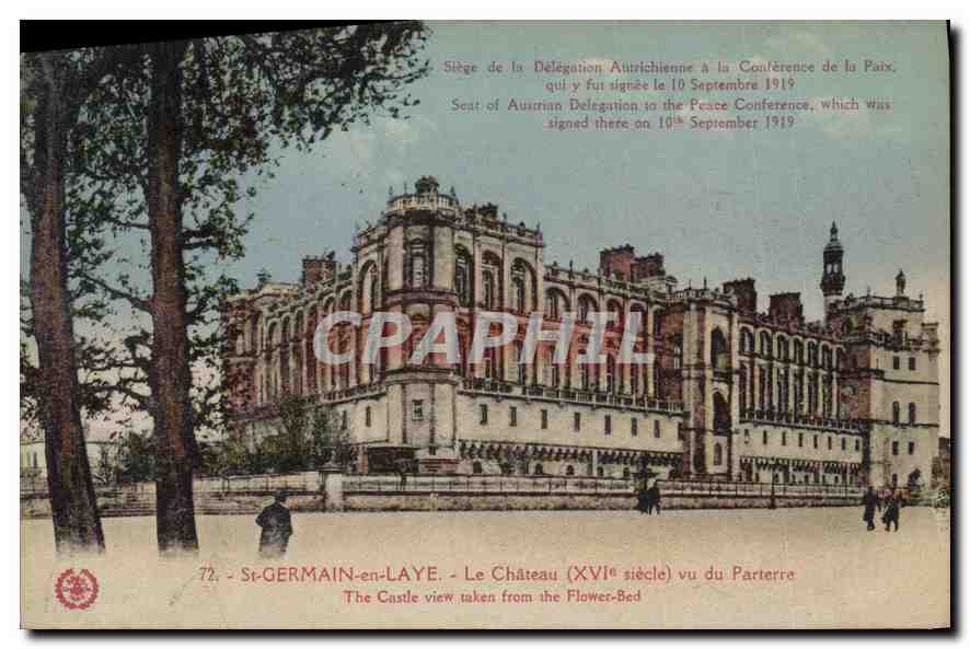 CPA Saint Germain en Laye Le Chateau vu du Parterre 