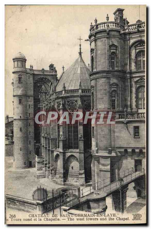 Château de Saint-Germain-en-Laye — Tours ouest et la Chapelle — Imp. Créteil, n° 268