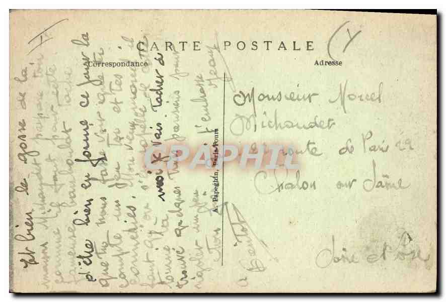 CPA Saint Germain en Laye S et O La Descenie des Grottes et l'Ascenseur  — Verso