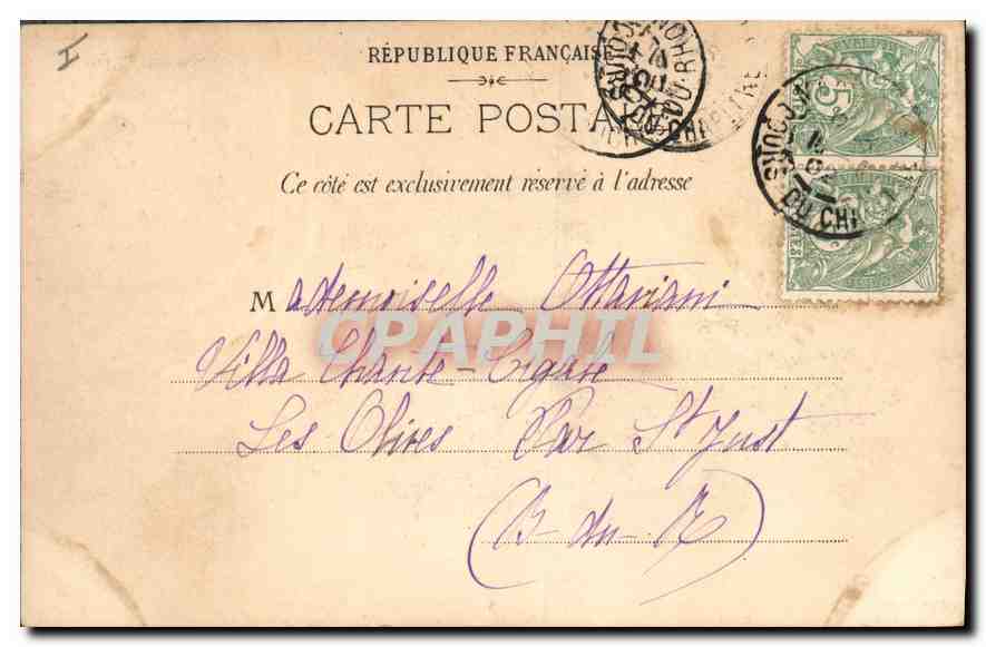 CPA Le Vieux Chateau Uriage les Bains  — Rückseite