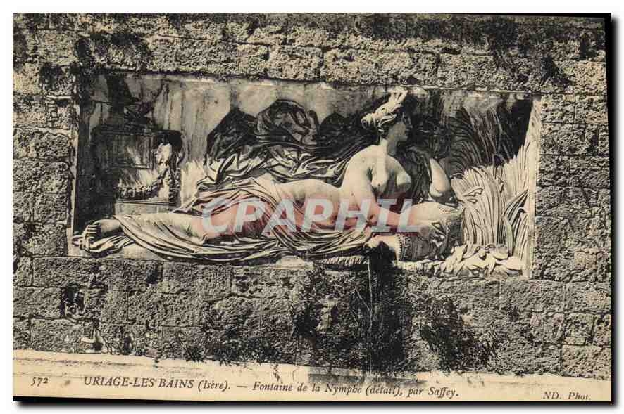 CPA Uriage les Bains Isere Fontaine de la Nympbc Detail 