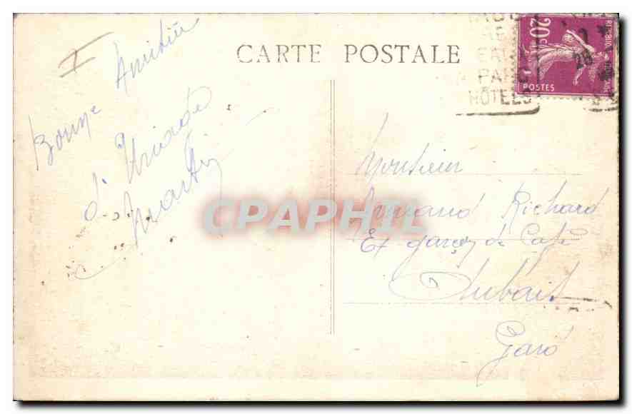 CPA Dauphine Uriage les Bains Le Parc et le Chateau  — Rückseite