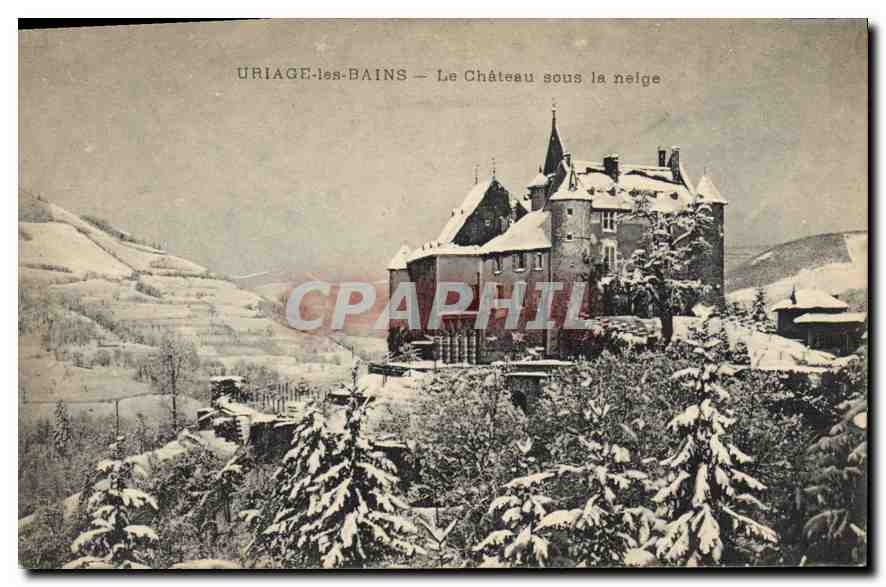 Uriage-les-Bains — Le Château sous la neige — éditeur non visible