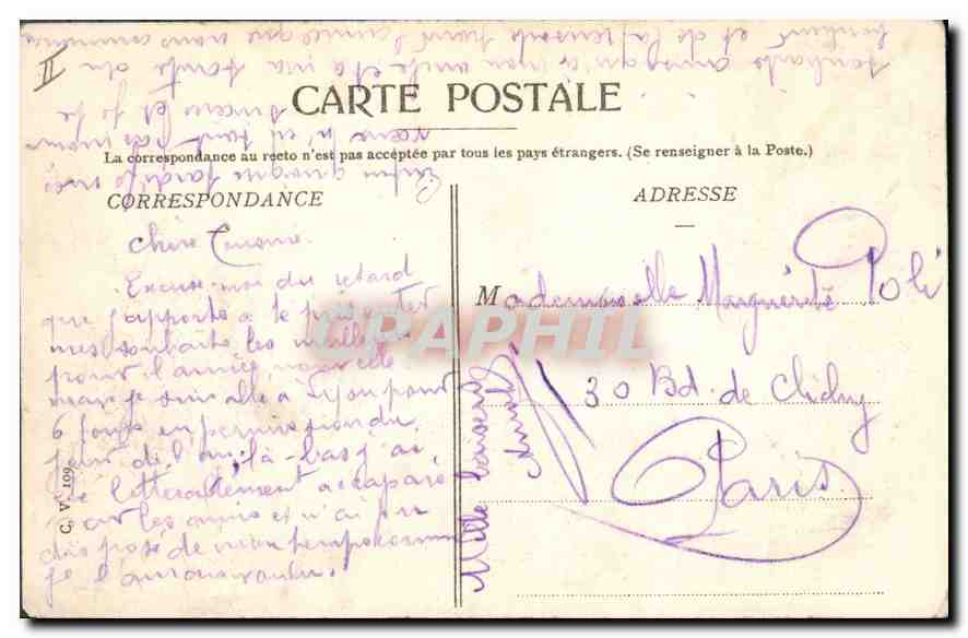 Grenoble — Place de la Constitution und die Festungen — anonymer Verlag, Seriennummer nicht sichtbar — Rückseite