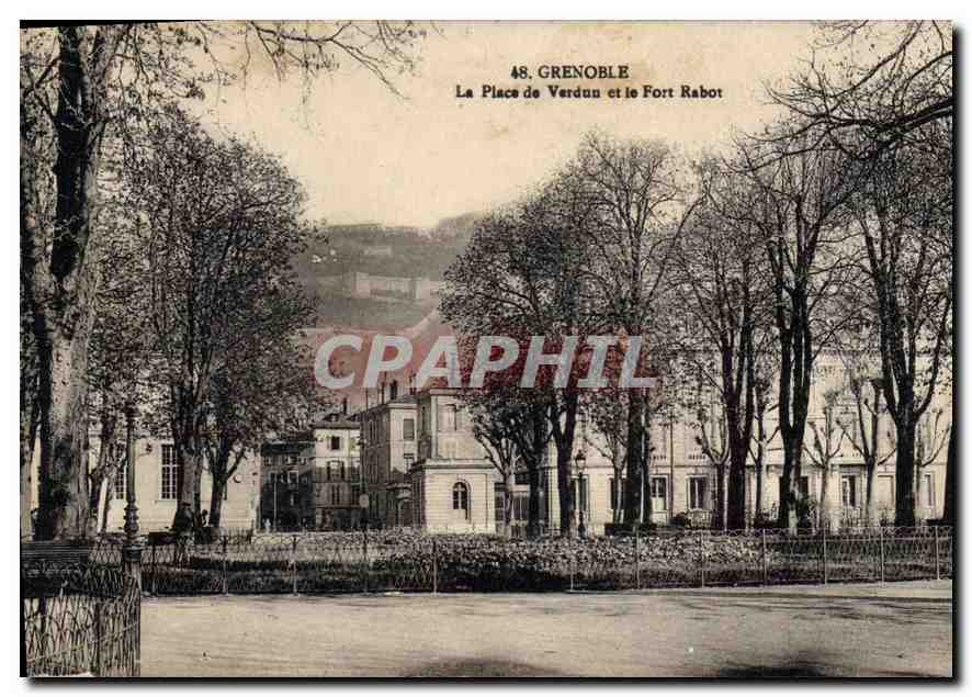 Grenoble — La Place de Verdun et le Fort Rabot — Édition Martinotto, Grenoble