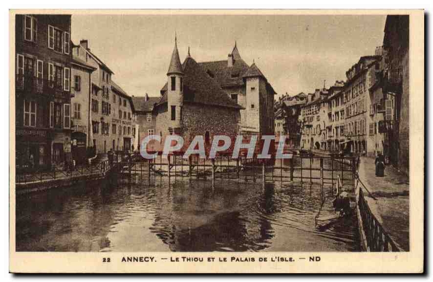 CPA Annecy Le Thiou et le Palais de L'Isle 