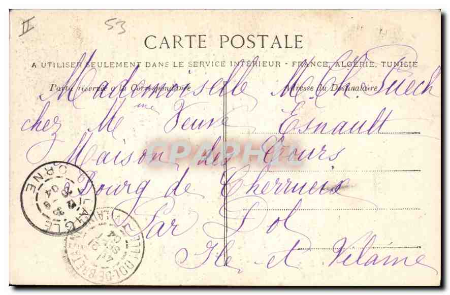 CPA Environs de Bagnoles de l'Orne Chateau de Lassay Le Pont Levis  — Rückseite