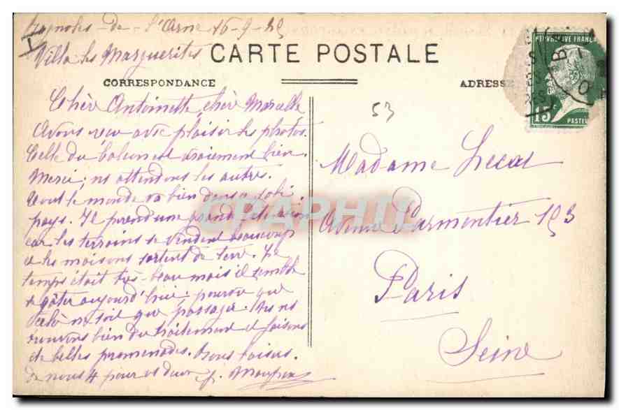 CPA Environs de Bagnoles de l'Orne Chateau de Lassay  — Rückseite