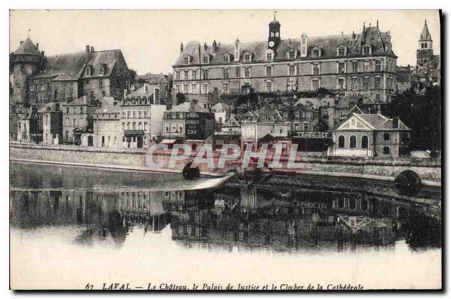 La Vallée — Le Château, le Palais de Justice et le Clocher de la Cathédrale — Éditeur : Imprimerie de la Vallée
