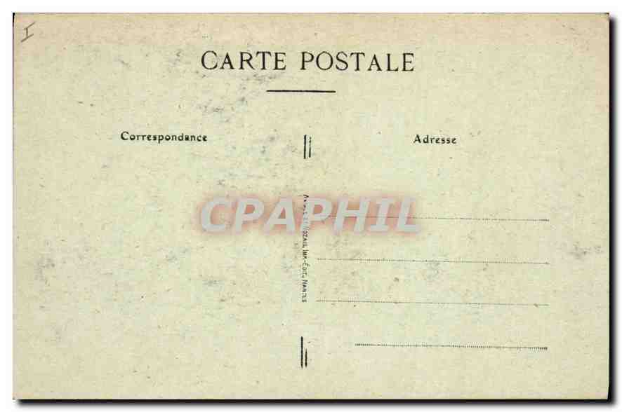 La Vallée — Le Château, le Palais de Justice et le Clocher de la Cathédrale — Éditeur : Imprimerie de la Vallée — Reverso