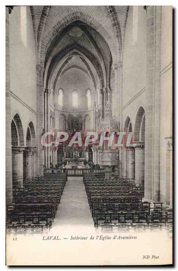 CPA Laval Interieur de l'Eglise d'Avesnieres 