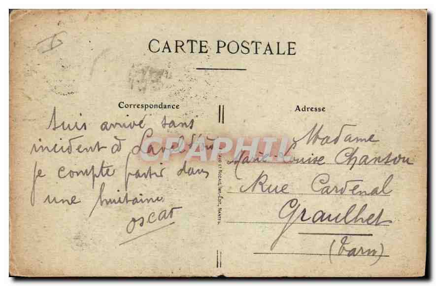 CPA Laval Une Allee du Jardin Public la Perrine  — Rückseite