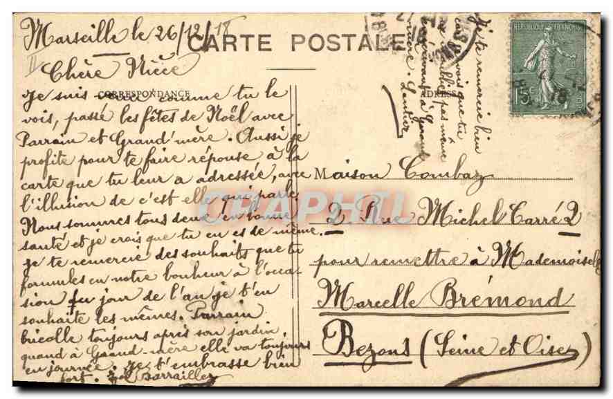 CPA Environs de Grenoble Sassenage le Furon  — Rückseite