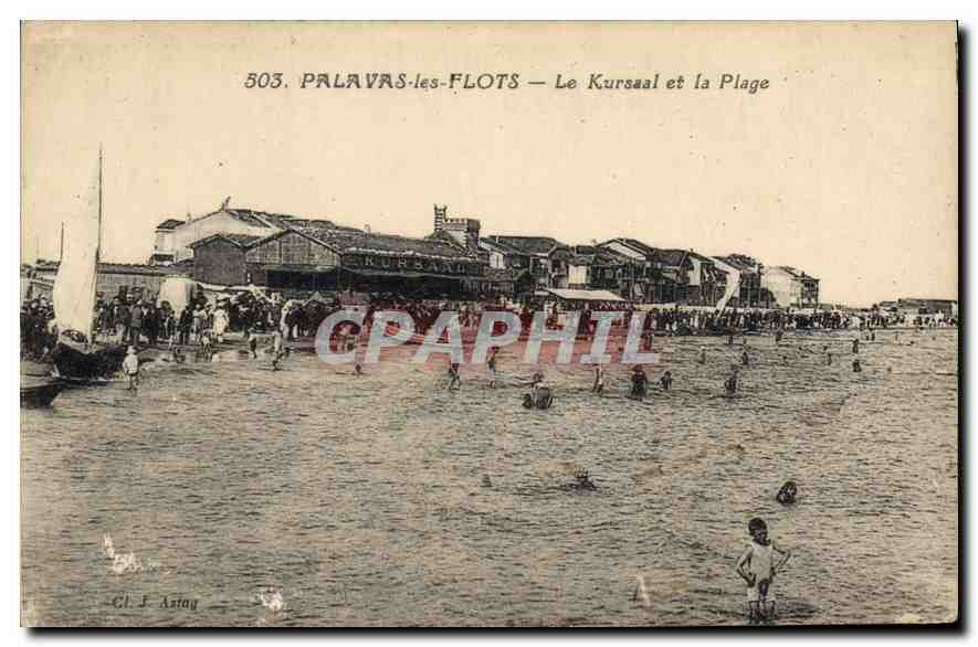 Palavas-les-Flots — Der Kursaal und der Strand — Cl. J. Astag, n° 503