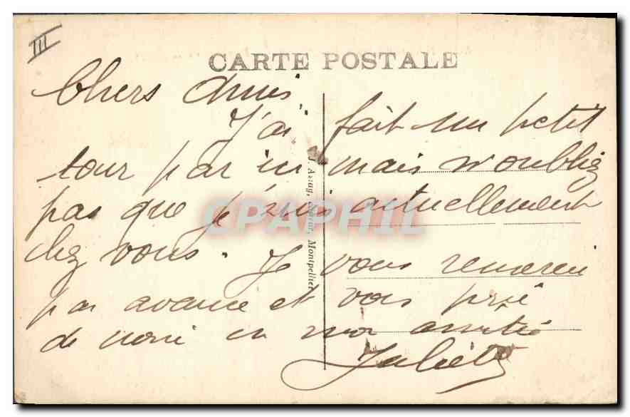 Palavas-les-Flots — Der Kursaal und der Strand — Cl. J. Astag, n° 503 — Rückseite