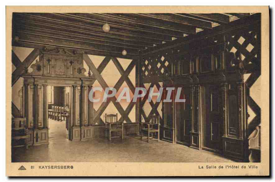 CPA Kaysersberg la Salle de l'Hotel de Ville 