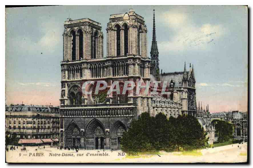 CPA Paris Notre Dame Vue d'Ensemble 