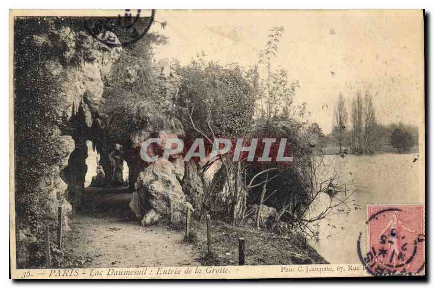 CPA Paris Lac Daumesnil Entree de la Grotte 