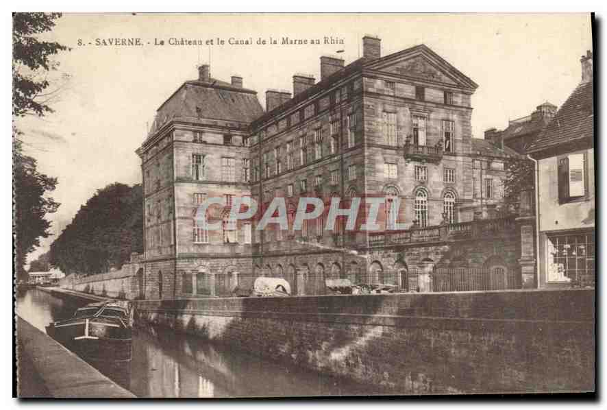 CPA Saverne Le Chateau et le Canal de la Marne au Rhin 