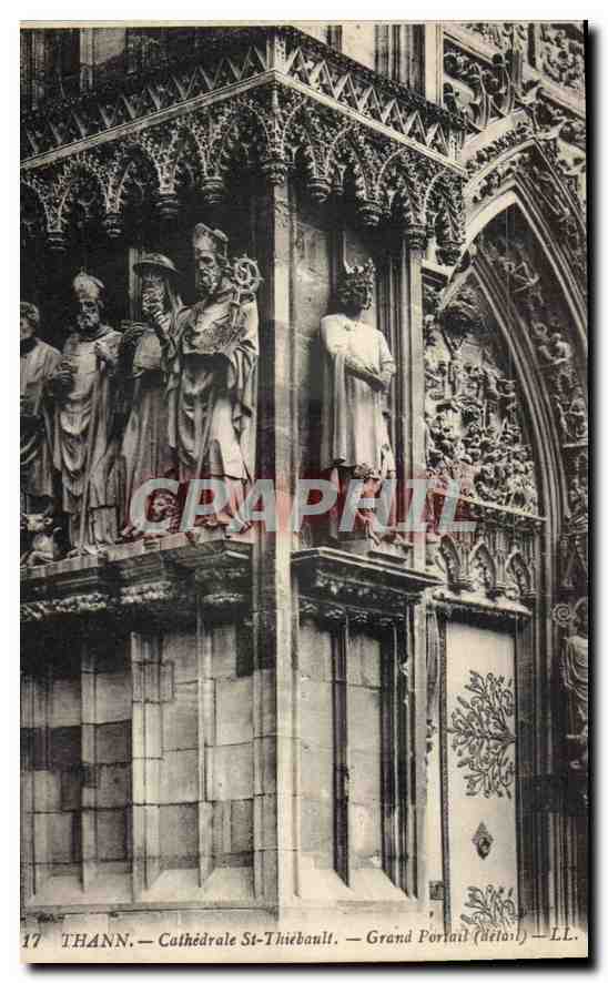 CPA Thann Cathedrale St Thiebault Grand Portail 