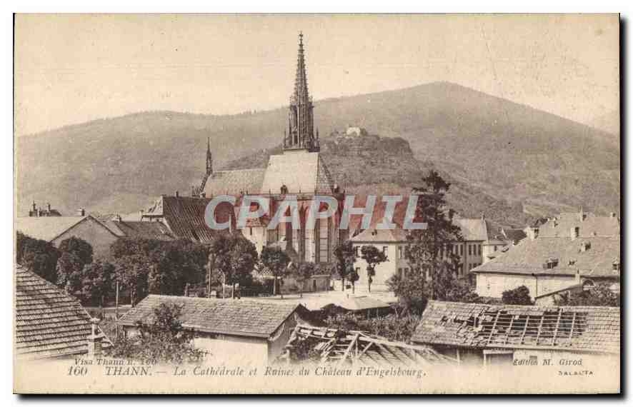 Thann — La Cathédrale et Ruines du Château d'Engelsbourg — Éditeur M. Girod, Salacta