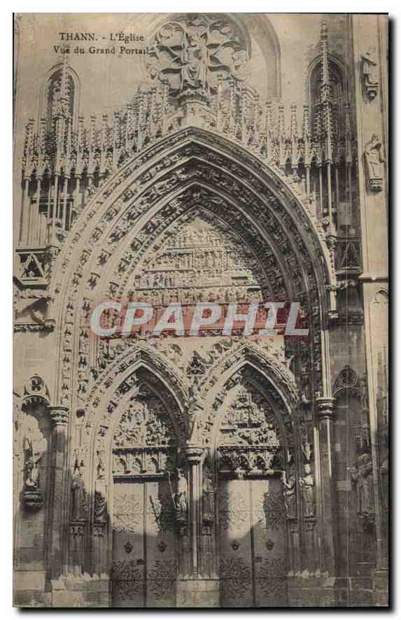 Thann - L'Église - Vue du Grand Portail