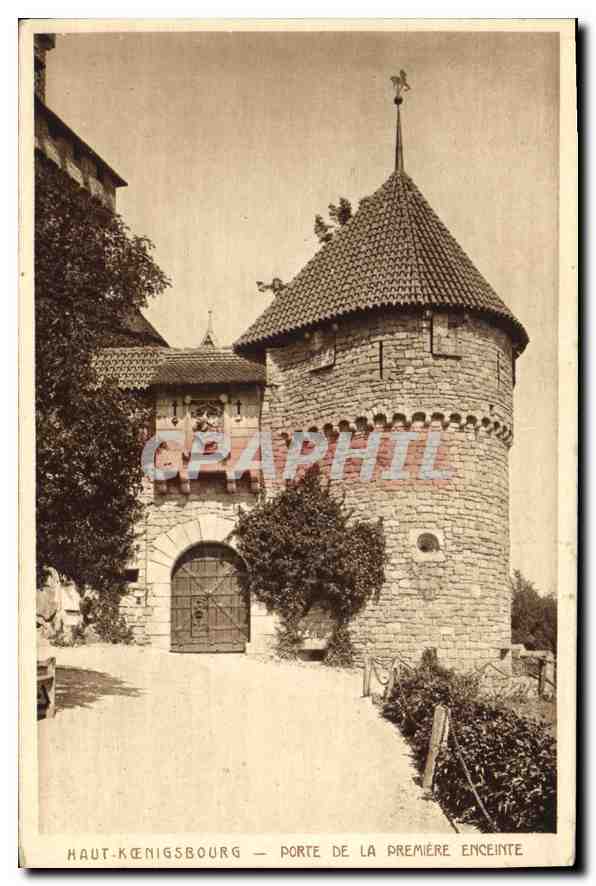 CPA Haut Koenigsbourg Porte de la Premiere Enceinte 