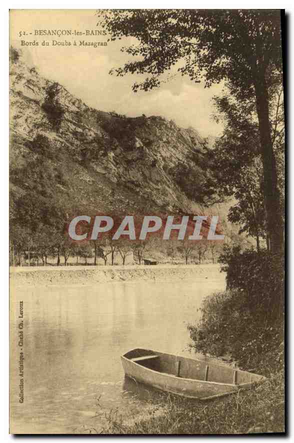 BESANÇON-les-BAINS — Bords du Doubs à Mazagran — Collection Artistique, Ch. Laronz