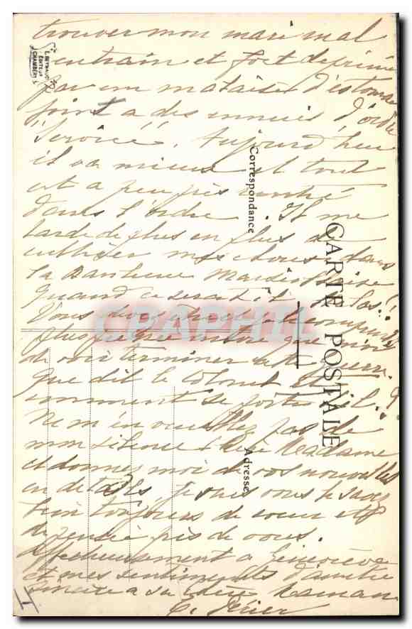 CPA Chambery La Rampe du Chateau  — Rückseite