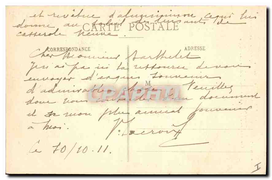 CPA Chambery Savoie La Croix du Nivolet  — Rückseite