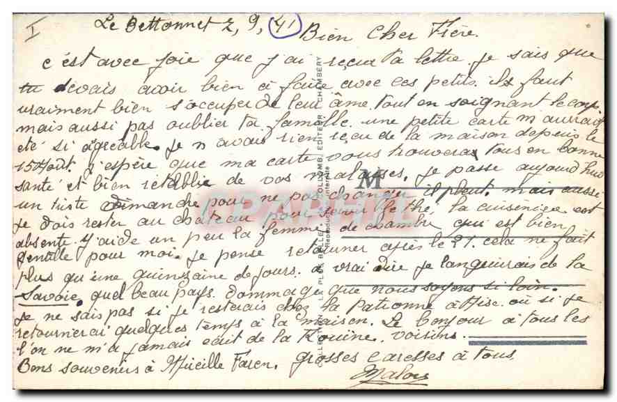 CPA La Savoie Pittoresque Chambery Dent du Nivolet  — Rückseite
