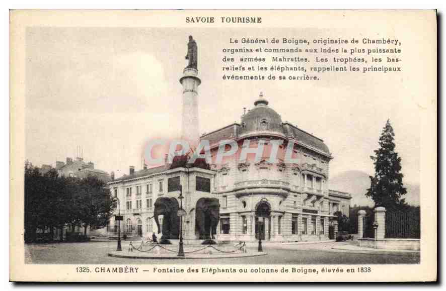 CPA Chambery Fontaine des Elephants ou Colonne de Boigne 