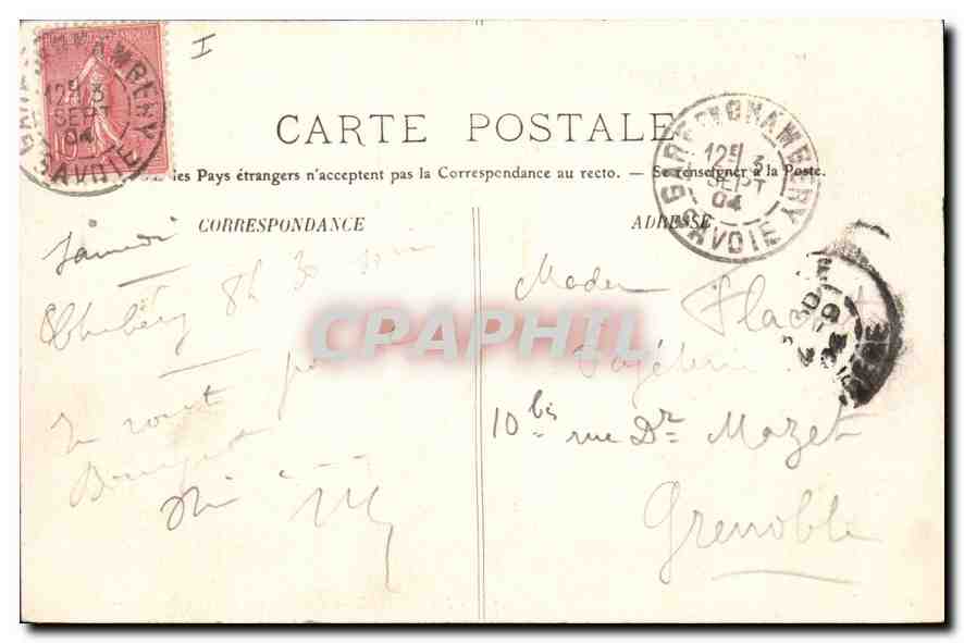 CPA Chambery Chateau des Ducs de Savoie  — Rückseite