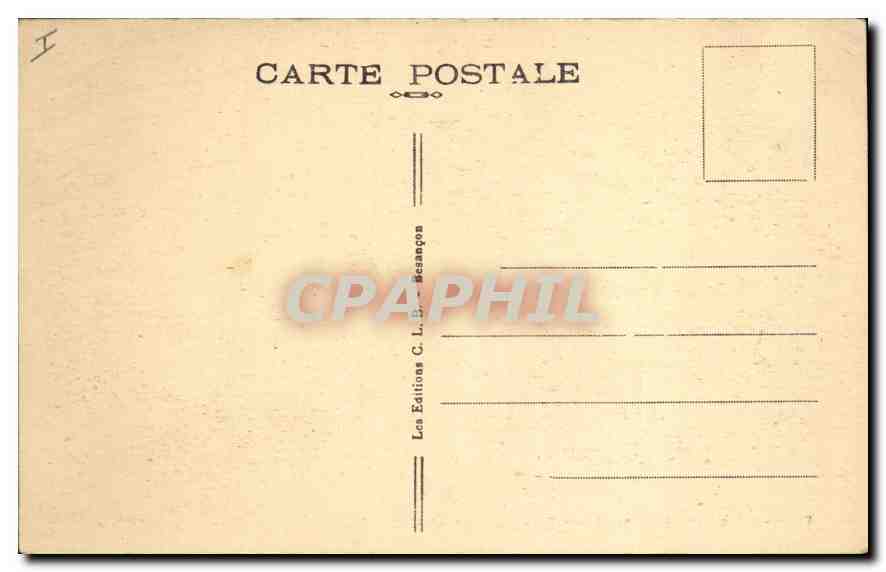 CPA Besancon les Bains Vallee du Doubs a la Malate route Pittoresque se dirigeant vers Morteau et la — Rückseite