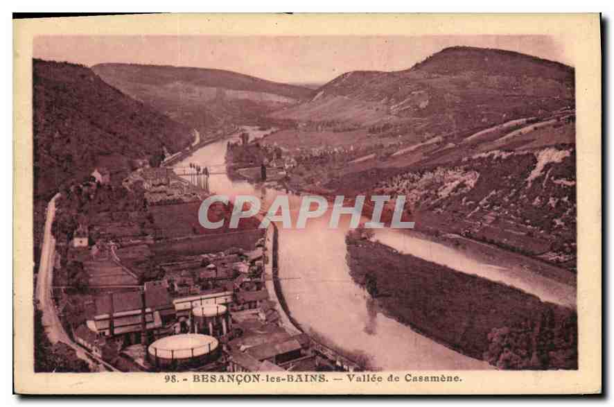 Besançon-les-Bains — Vallée de Casamène — Éditeur C. L. Berangon, n° 98