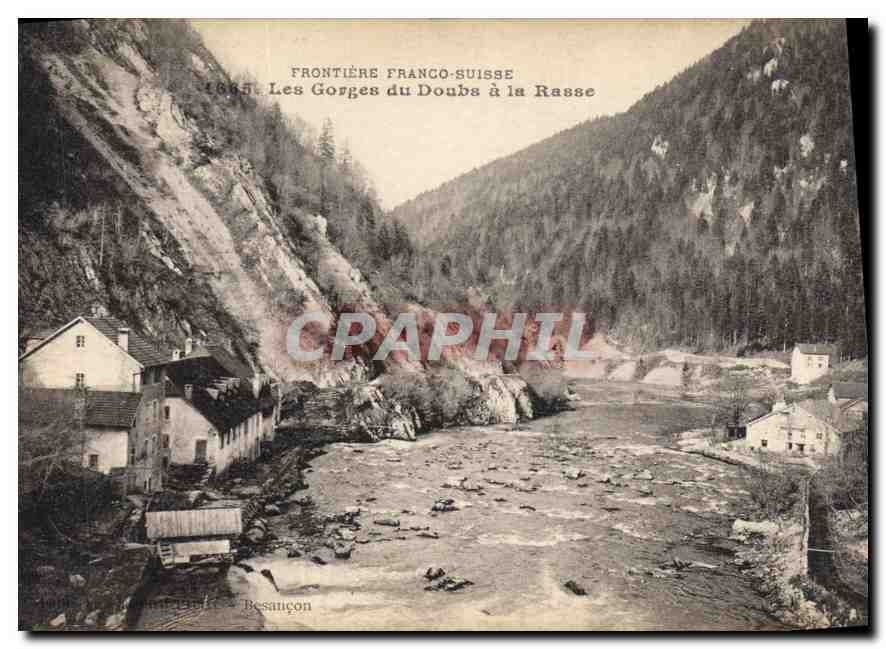 CPA Frontiere Franco Suisse les Gorges du Doubs a la Rasse 
