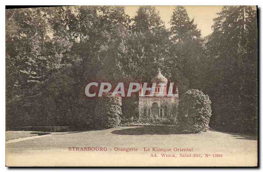 CPA Strasbourg Orangerie le Kiosque Oriental 