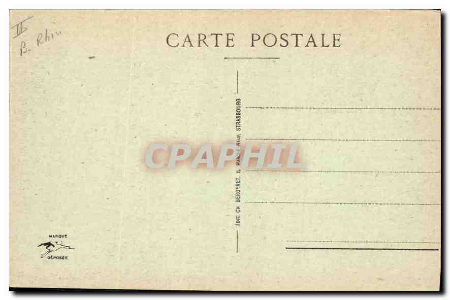 CPA Strasbourg vue prise des Ponts Couverts  — Verso